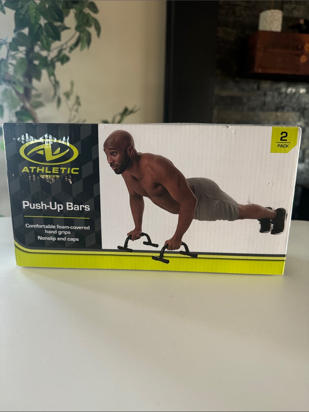 Athletic Works Push-Up Bars - Foam Grips • Non Slip Caps